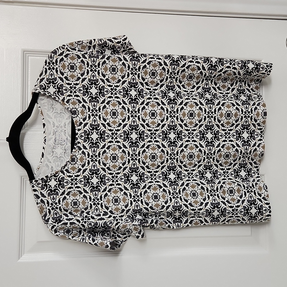 Croft & Barrow mosaic print tee Size: Petite L